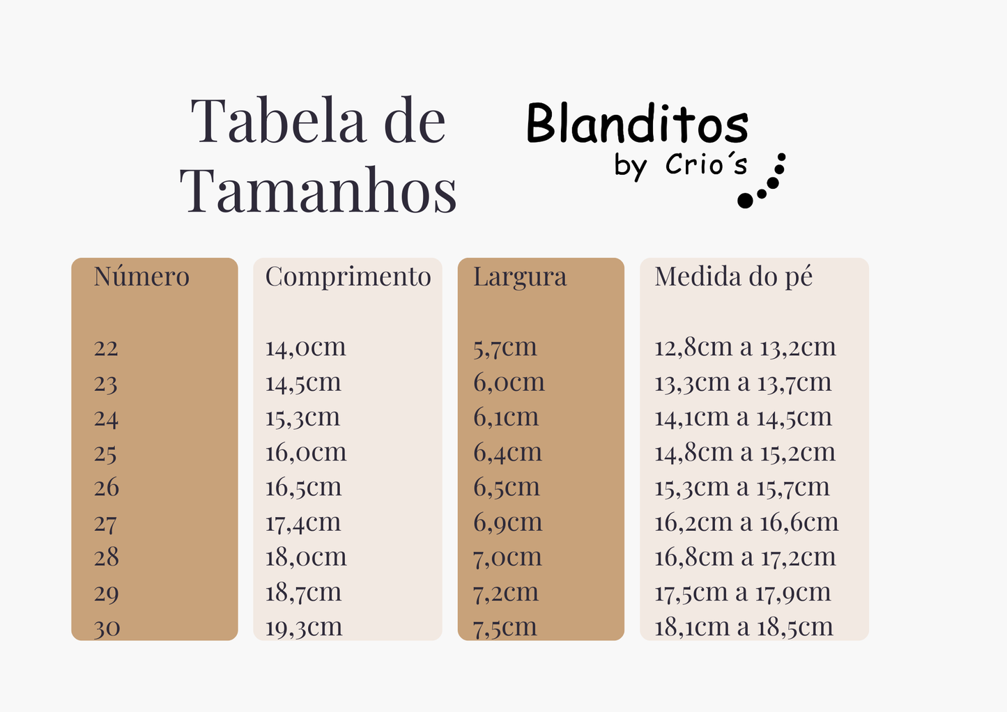 Blanditos by Crio´s - Sandália Ponza Champagne